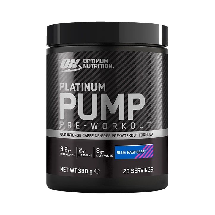 Optimum Nutrition Platinum Pump Pre-workout Blue Raspberry 380g image 1