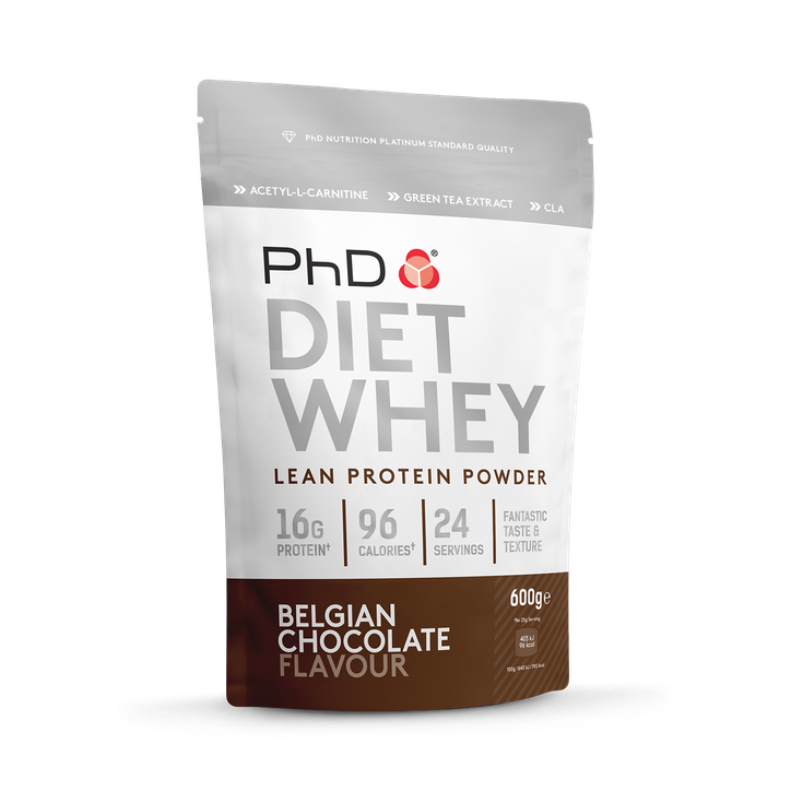 PhD Diet Whey Protein  Powder Belgian Chocolate 600g image 1