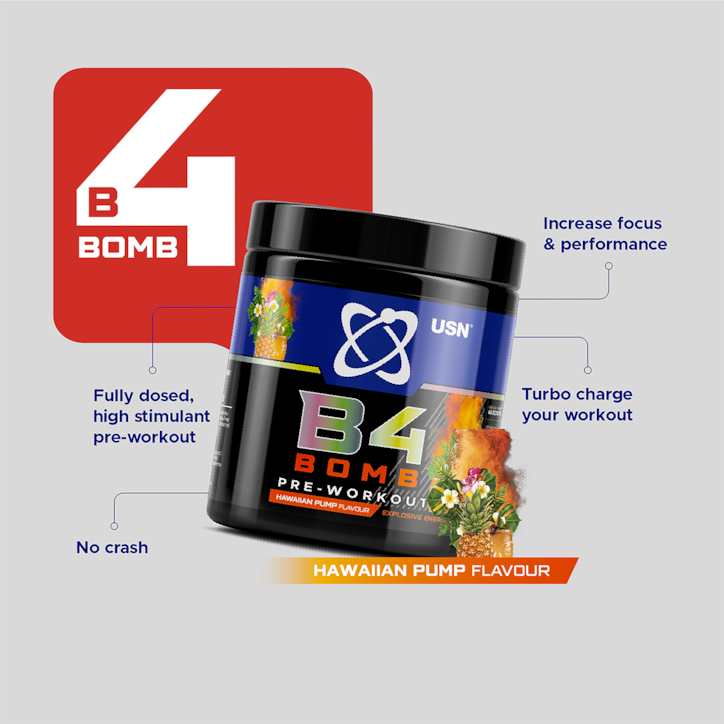USN B4 Bomb Pre-Workout Hawaiian Pump 300g image 3