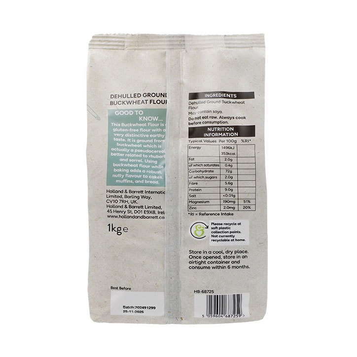 Holland & Barrett Buckwheat Flour 1kg image 2