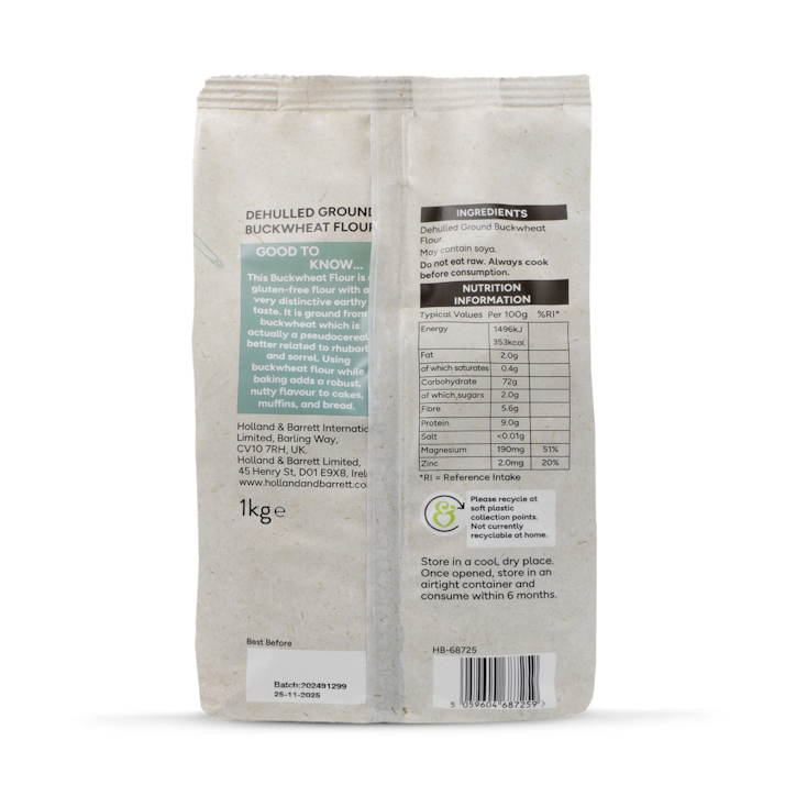 Holland & Barrett Buckwheat Flour 1kg image 2