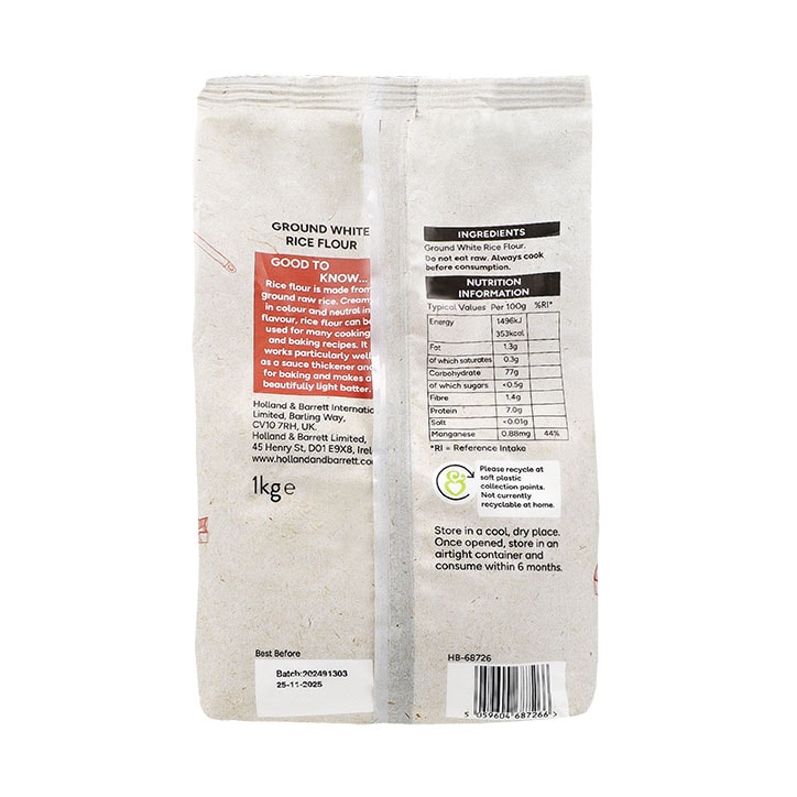 Holland & Barrett White Rice Flour 1kg image 2