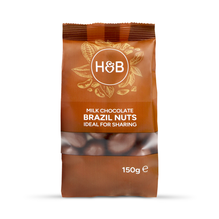 Holland & Barrett Milk Chocolate Brazil Nuts 150g image 1