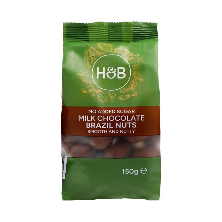 Holland & Barrett Milk Chocolate Brazil Nuts 150g image 1