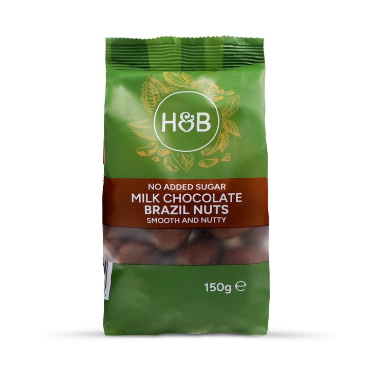 Holland & Barrett Milk Chocolate Brazil Nuts 150g image 1