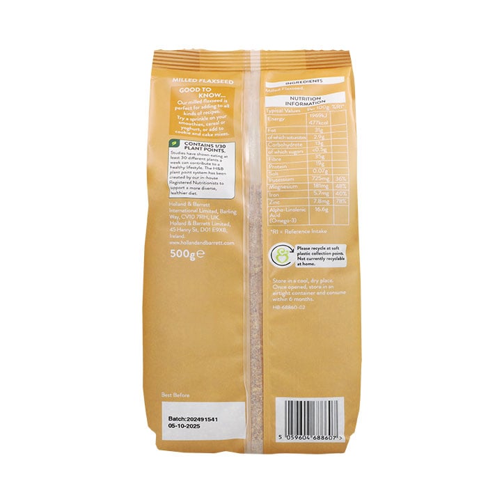 Holland & Barrett Milled Flaxseed 500g image 2