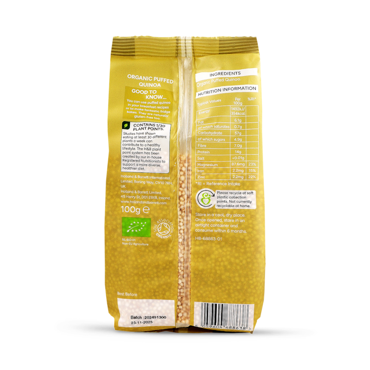 Holland & Barrett Puffed Quinoa 100g image 2