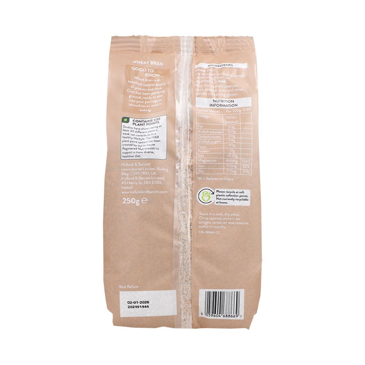 Holland & Barrett Wheat Bran 500g image 2