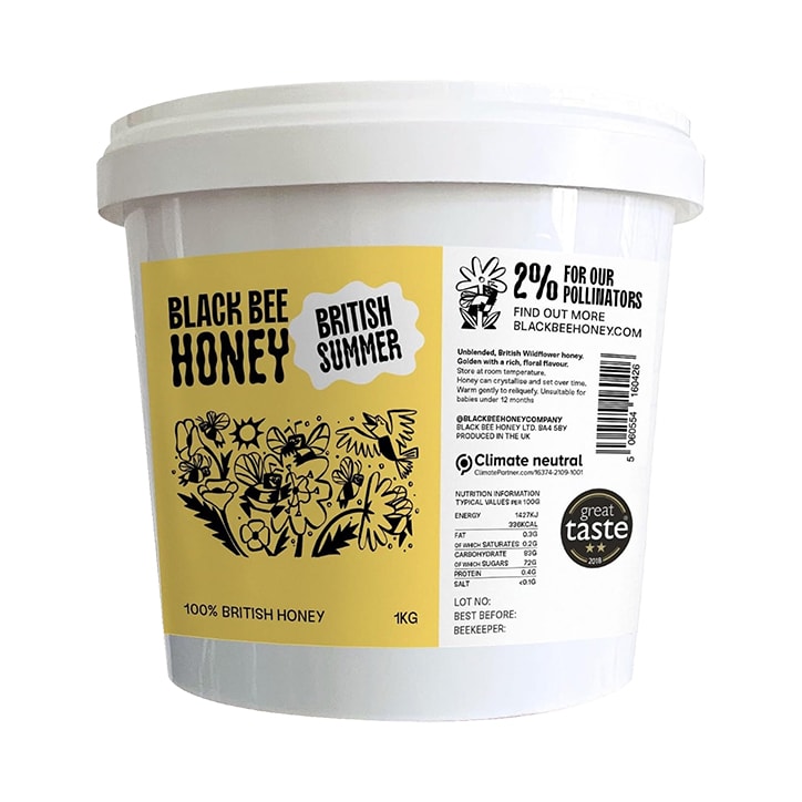 Black Bee British Summer Honey 1kg image 1