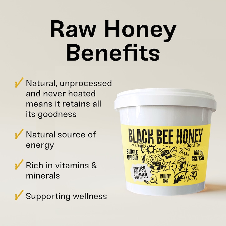 Black Bee British Summer Honey 1kg image 3