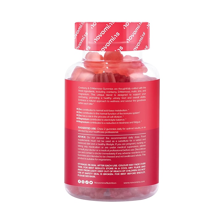 Novomins Cranberry & D-Mannose 60 Gummies image 2