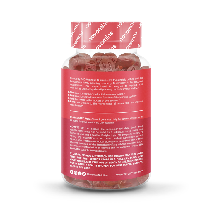 Novomins Cranberry & D-Mannose 60 Gummies image 2