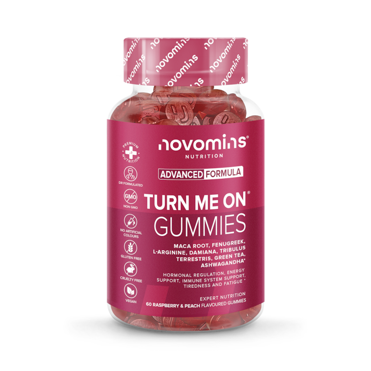 Novomins Libido Raspberry & Peach Flavour 60 Gummies image 1