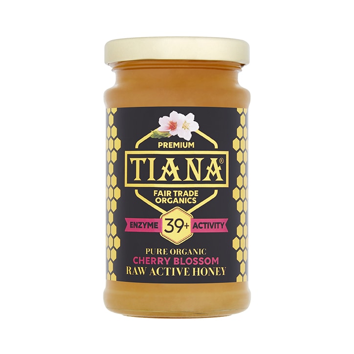 Tiana Pure Organic Cherry Blossom Honey (Enzyme Diastase 39+) 250g image 1