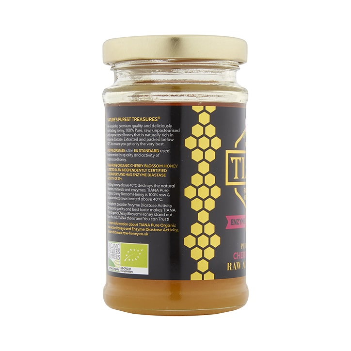 Tiana Pure Organic Cherry Blossom Honey (Enzyme Diastase 39+) 250g image 3