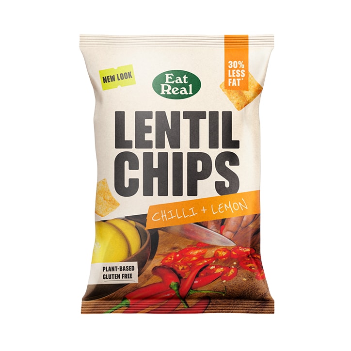 Eat Real Lentil Chips Chilli & Lemon 95g image 1