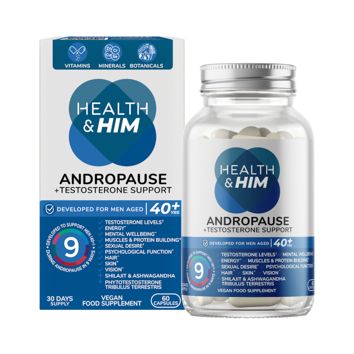 Health & Him Andropause 40+ Testosterone Support 60 Capsules image 1