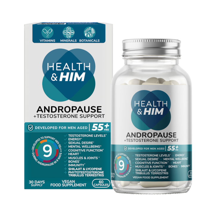 Health & Him Andropause 55+ Testosterone Support 60 Capsules image 1