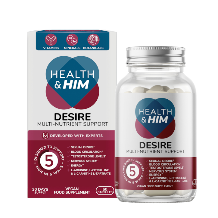 Health & Him Desire Multi-Nutrient Support 60 Capsules image 1