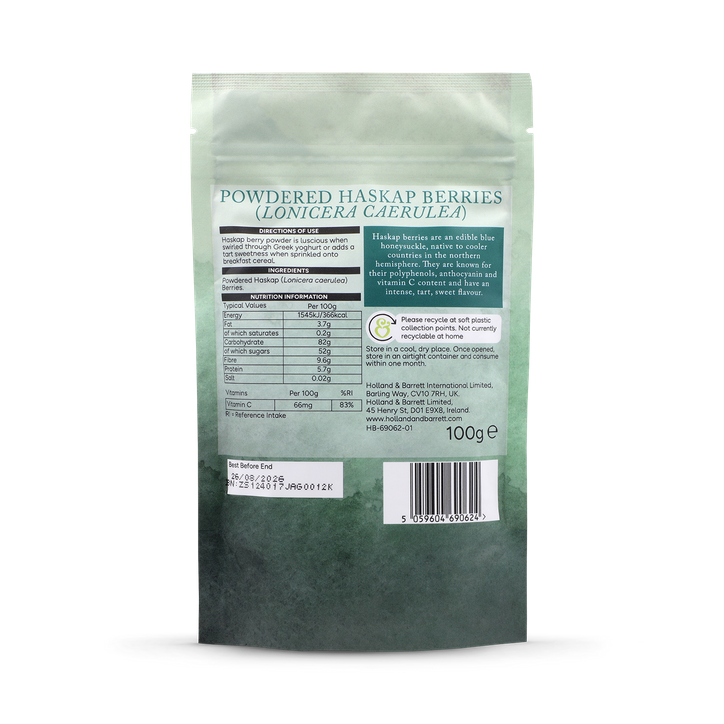 Holland & Barrett Haskap Powder 100g image 2
