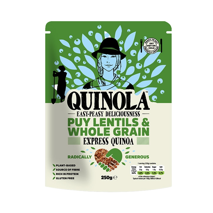 Quinola Express Wholegrain Quinoa & Puy Lentils 250g image 1