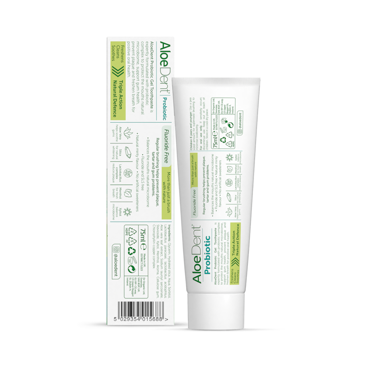 Aloe Dent Probiotic Toothpaste Fluoride Free 75ml image 2