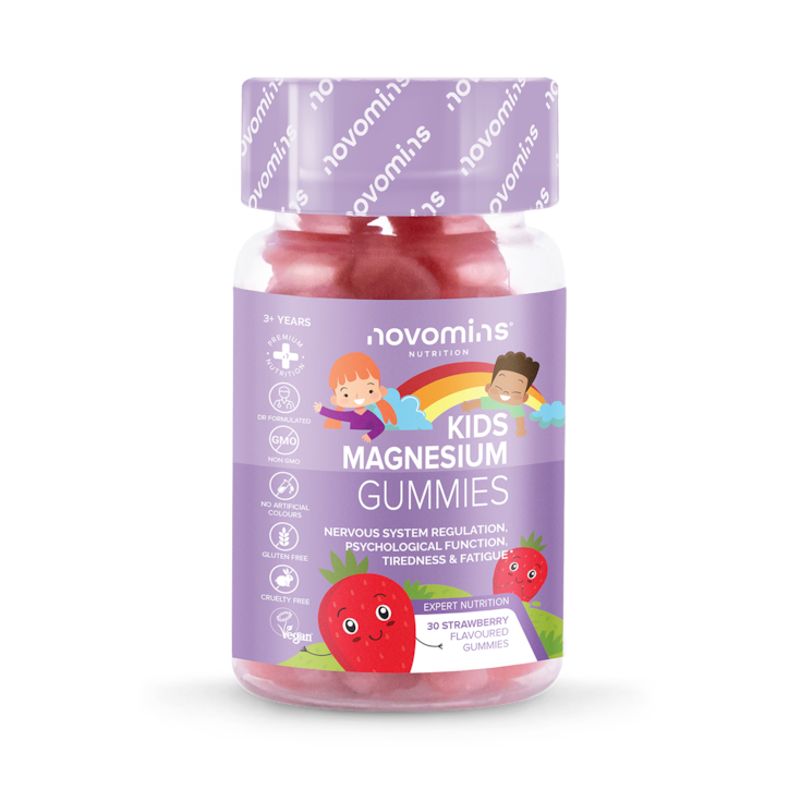 Novomins Kids Magnesium Strawberry Flavoured 30 Gummies image 1