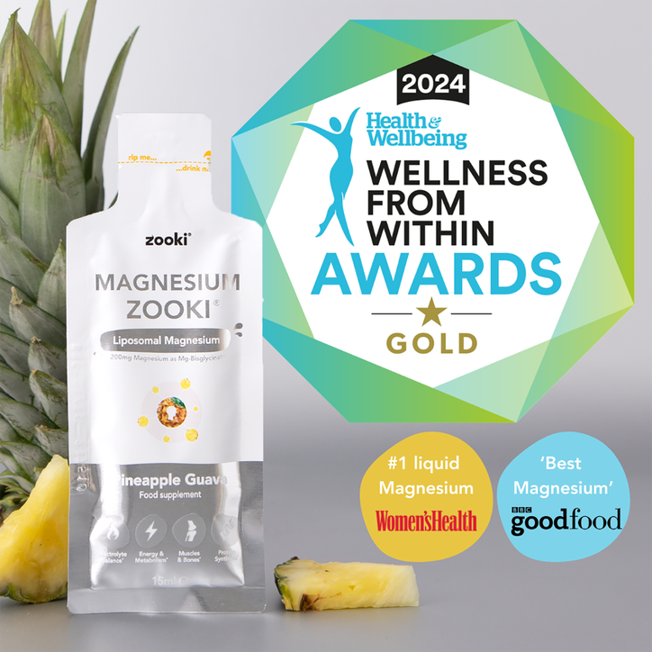 Zooki Liposomal Magnesium Bisglycinate 1,500mg, Pineapple Guava Flavour - 14x15ml Liquid Sachets image 3