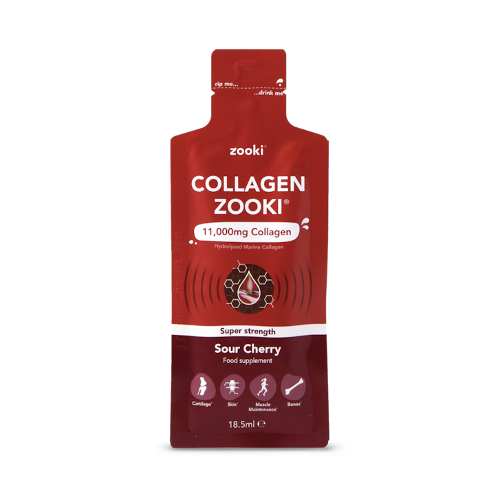 Zooki Super Strength Zooki Marine Collagen 11,000mg, Sour Cherry Flavour - 14x18.5ml Liquid Sachets image 2