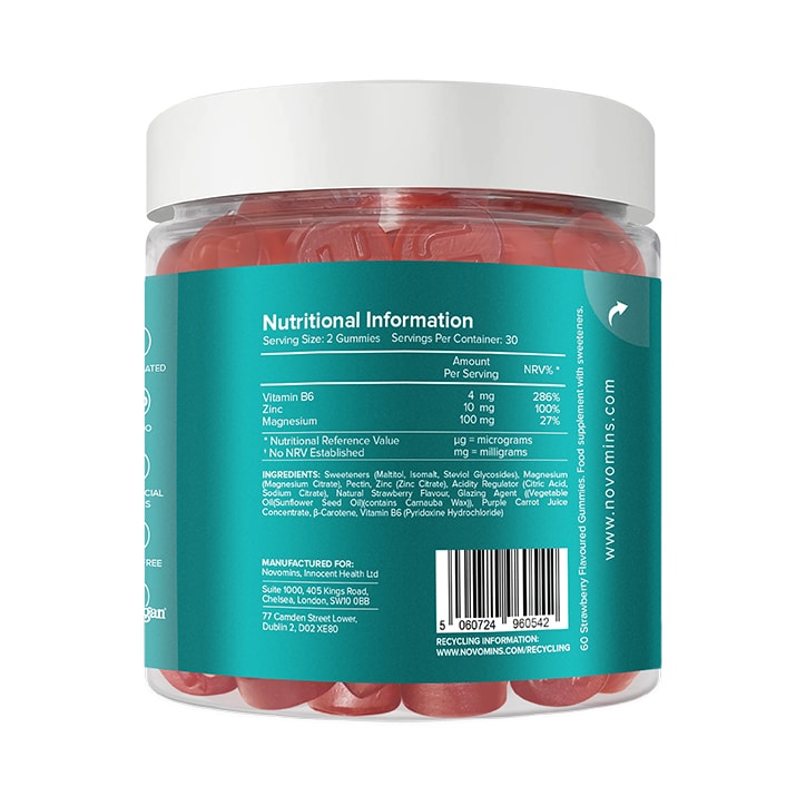 Novomins Zinc, Magnesium & Vitamin B6 60 Gummies image 2