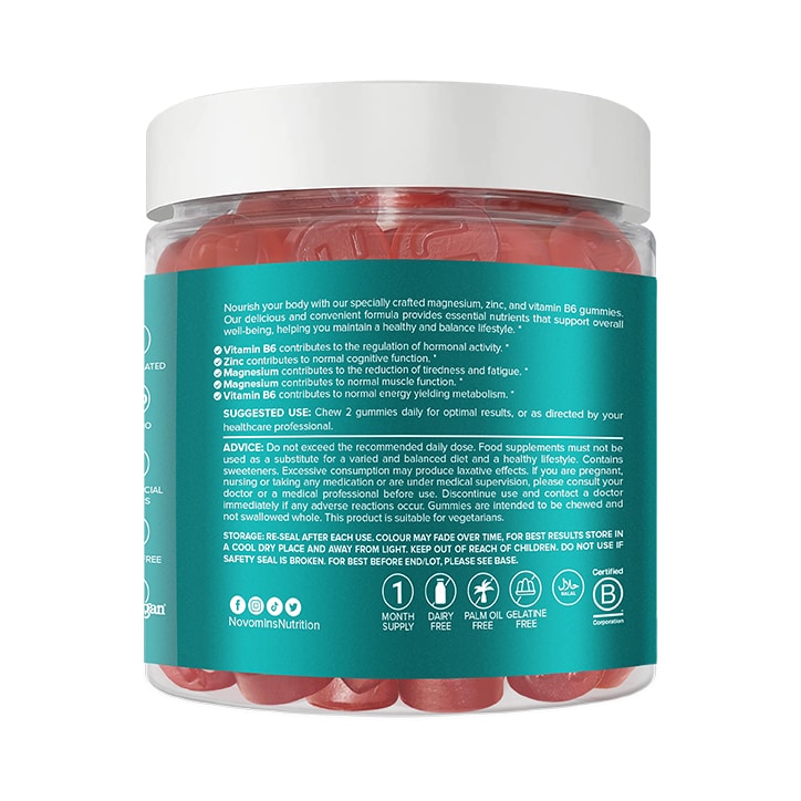 Novomins Zinc, Magnesium & Vitamin B6 60 Gummies image 3