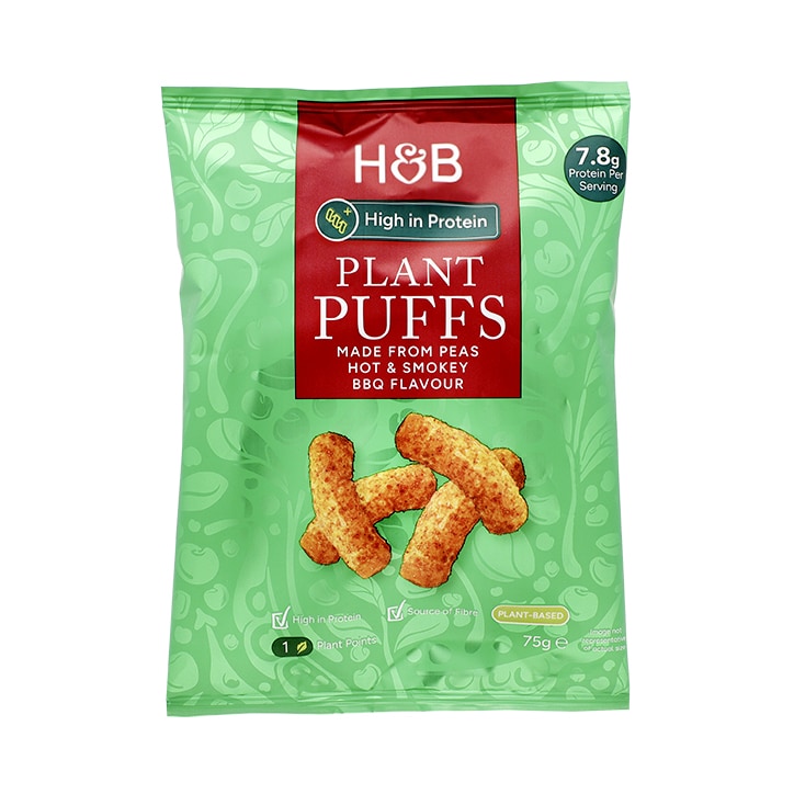 Holland & Barrett High Protein BBQ Plant Puff Crisps 75g image 1