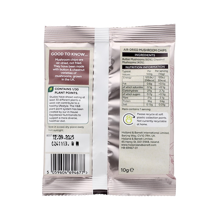 Holland & Barrett Mushroom Chips 10g image 2