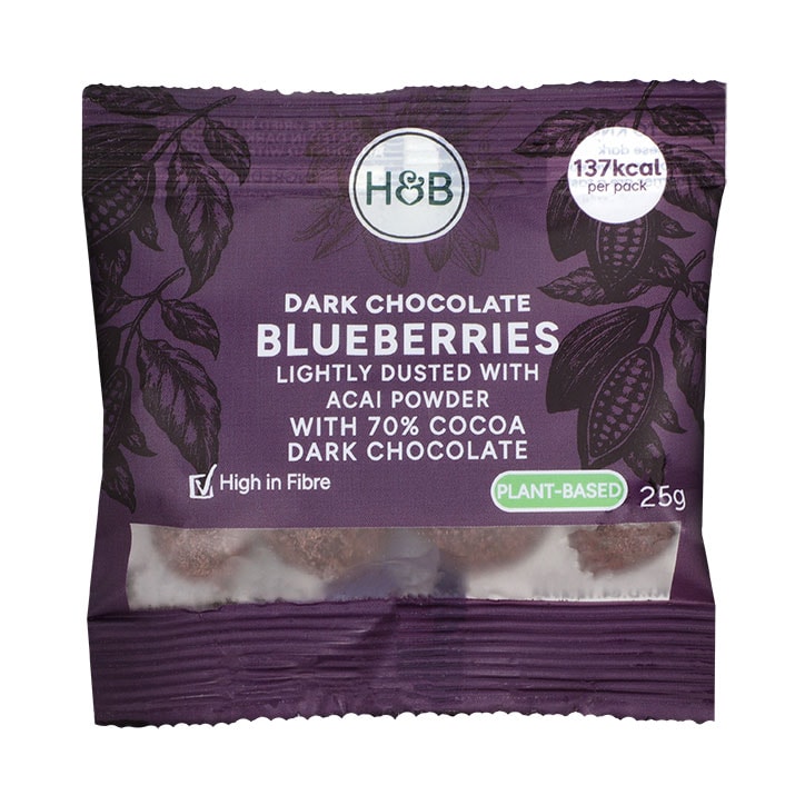 Holland & Barrett Dark Chocolate Blueberries 25g image 1