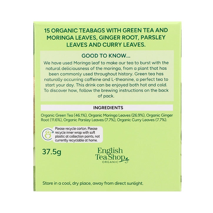 Holland & Barrett Green Moringa Tea 38g image 2