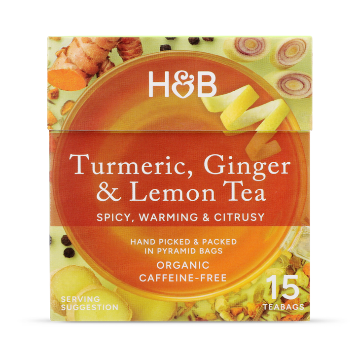 Holland & Barrett Turmeric, Ginger & Lemon Tea 15 Tea Bags image 1