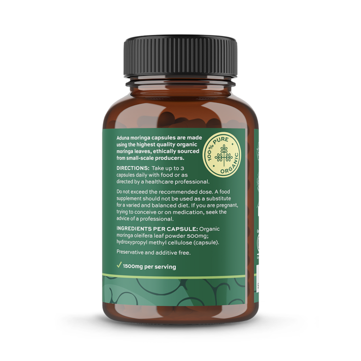 Aduna Superfoods Moringa Vegan 180 Capsules image 2