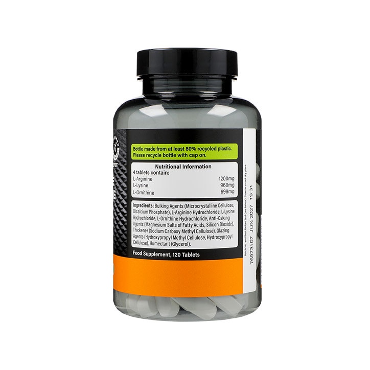 L-Arginine L-Ornithine L-Lysine 120 Tablets image 3