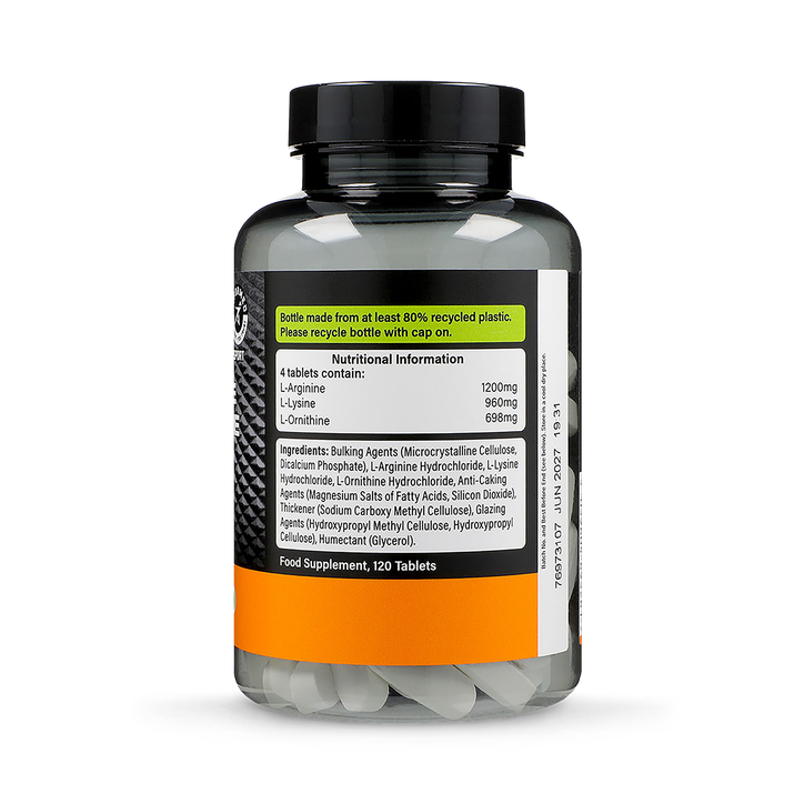 L-Arginine L-Ornithine L-Lysine 120 Tablets image 3