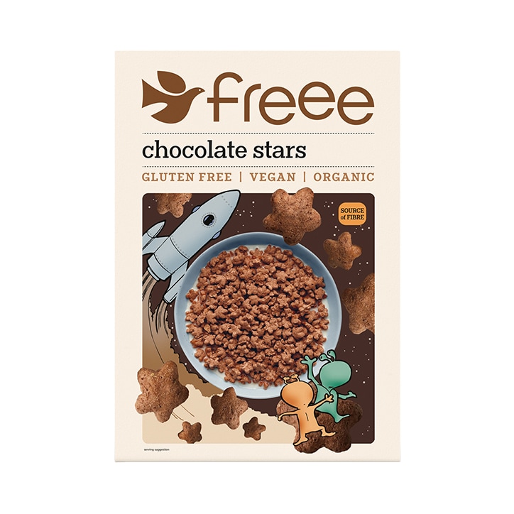 Organic Gluten Free Chocolate Stars Breakfast Cereal 5x 300g image 1