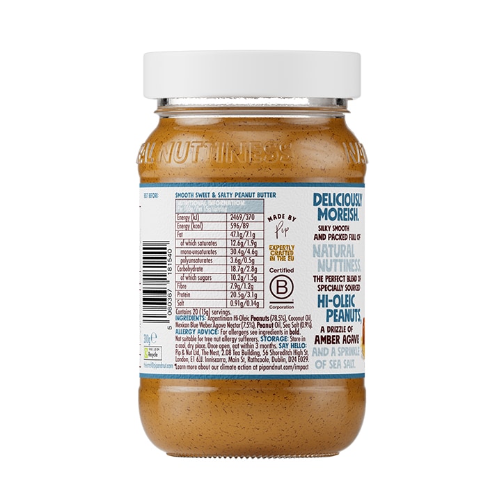 Pip & Nut Smooth Sweet & Salty Peanut Butter 300g image 2