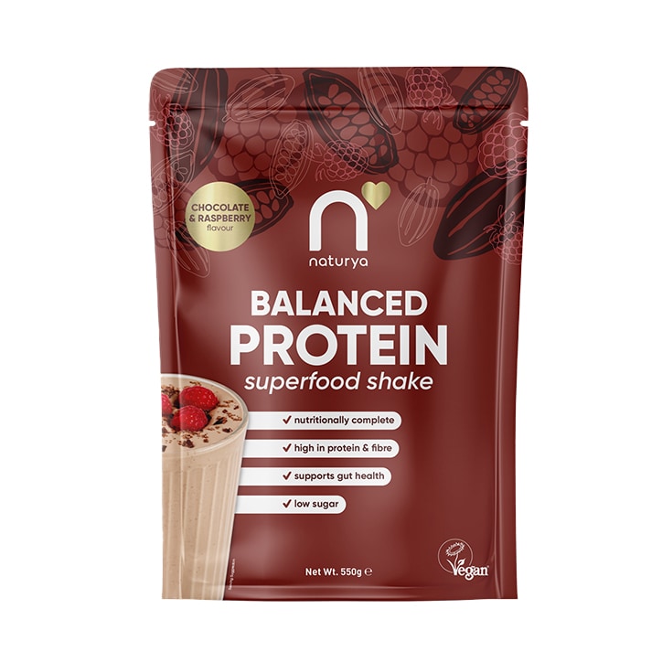 Naturya Balanced Protein Superfood Shake Chocolate & Raspberry 550g image 1