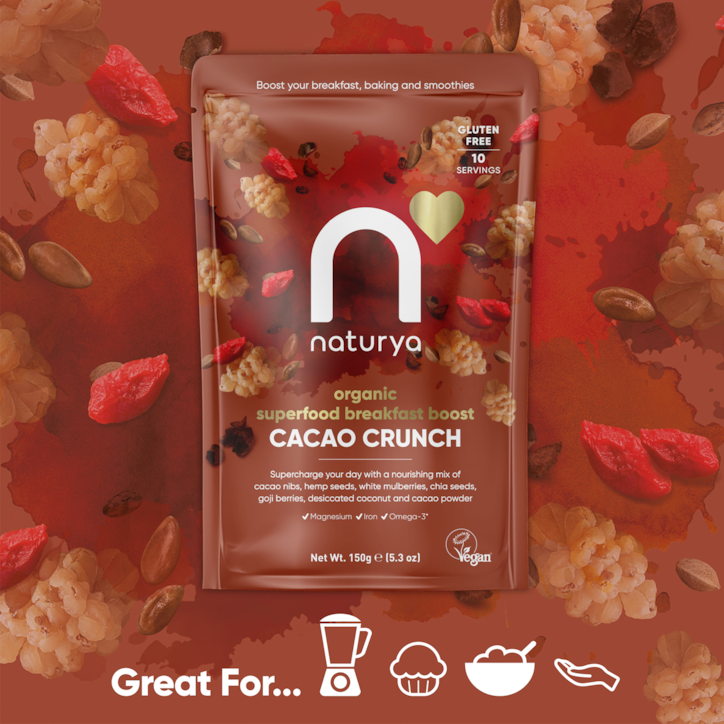 Naturya Organic Superfood Breakfast Boost Cacao Crunch 150g image 5