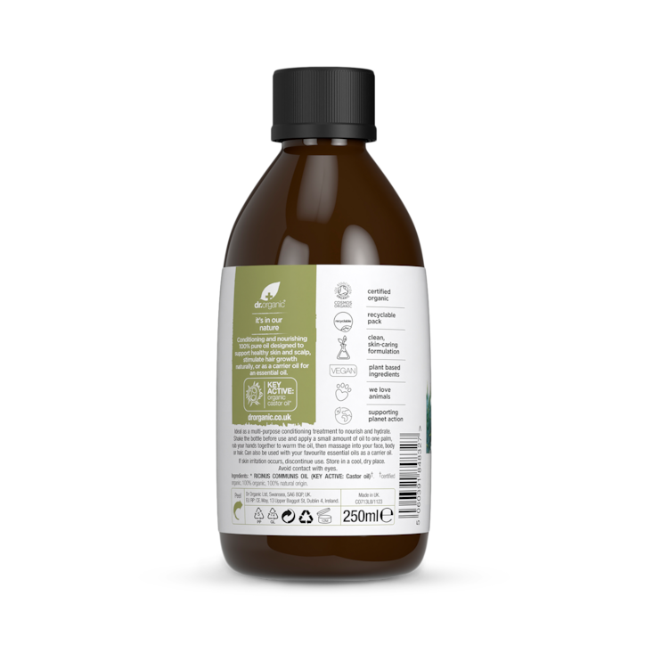 Dr Organic 100% Pure Castor Oil 250ml image 2