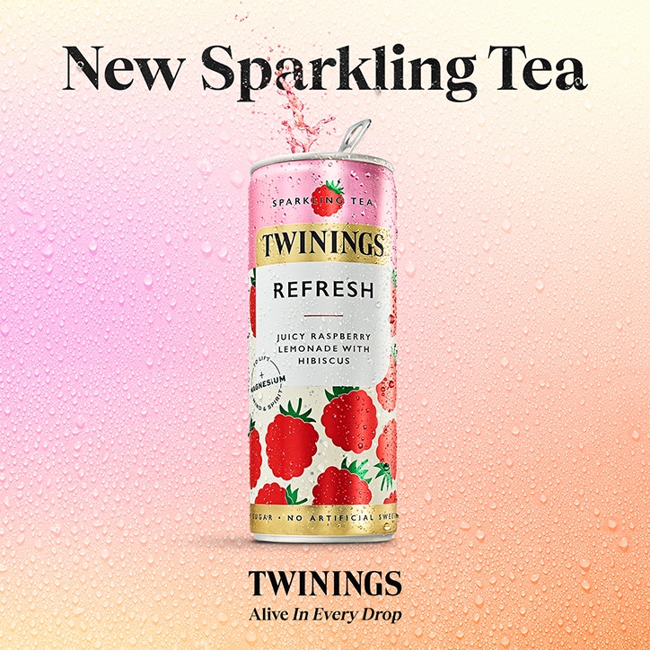 Twinings Refresh Raspberry & Lemon Sparkling Drink 250ml image 2