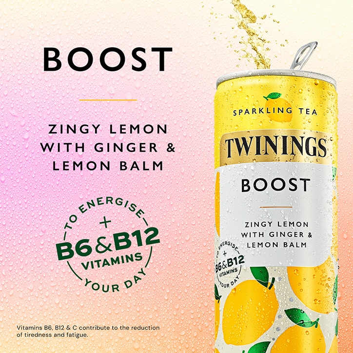 Twinings Boost Lemon & Ginger Sparkling Drink 250ml image 3