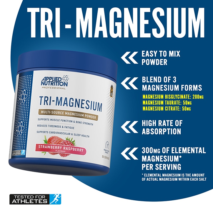 Tri-Magnesium Powder Strawberry Raspberry 200g image 2