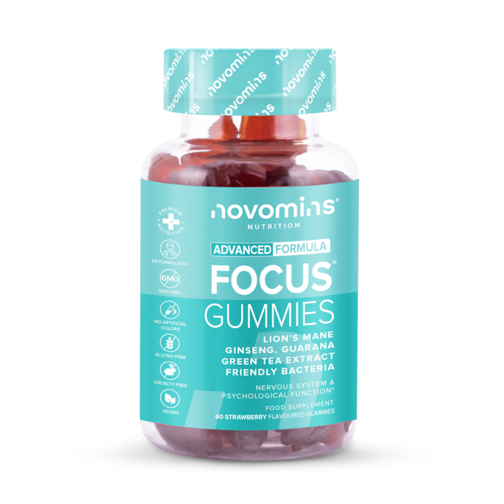 Novomins Focus Strawberry Flavoured 60 Gummies image 1