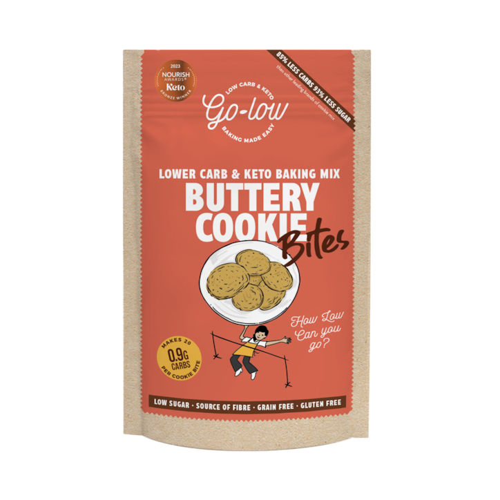 Go Low Baking Low Sugar & Keto Buttery Cookie Bites Baking Mix 134g image 1