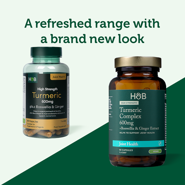 Holland & Barrett High Strength Turmeric 600mg plus Boswellia & Ginger 90 Capsules image 3
